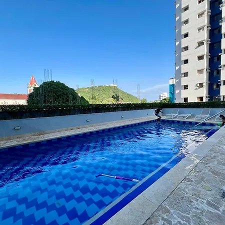 Confortable Con Gran Vista A La Ciudad Cartagena